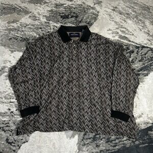Nino Cerruti Sport Plaid Long Sleeve Polo Shirt Mens XL Vintage 90s Knit